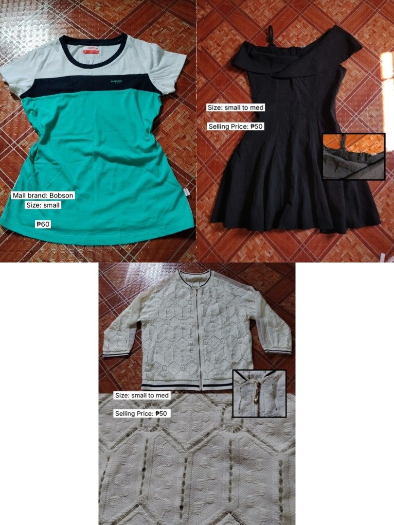 PRELOVED ITEMS (Category: Sleeveless) located in Manila. Submitted by catherine.895 (Listing ID 1466114490, Image 2). Description: AFFORDABLE PRELOVED ITEMS, SOME ARE BRAND NEW AND SLIGHTLY USED. CHECK THE PICTURE FOR THE PRICE .