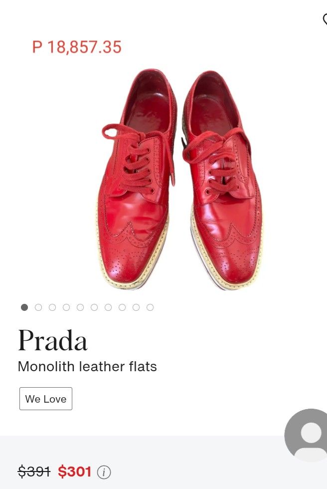 Preloved Prada Shoes 36 (Category: Sneakers & Footwear) located in Alicia. Submitted by celynahambotruecelyna39 (Listing ID 1466107674, Image 2). Description: in good condition.