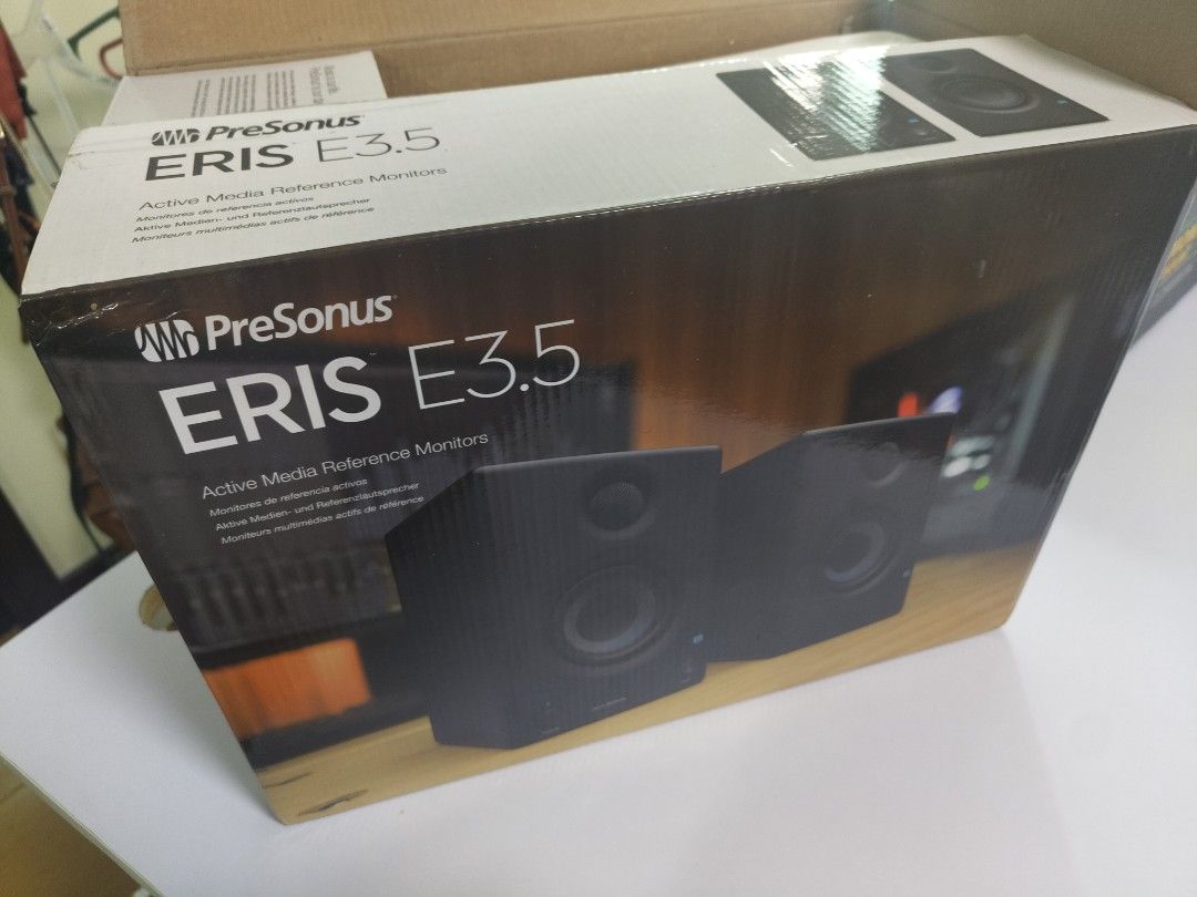 Presonus Eris 3.5 Studio Monitors & Presonus Studio 24C Audio Interface (Category: Soundbars, Speakers & Amplifiers) located in Makati City. Submitted by matthewjasperlo (Listing ID 1466053336, Image 1). Description: Yung Eris lang ang may box. Natapon na ata box ng 24C. Freebies: - 2 balanced cables para iconnect ung 24c sa eris. - monitor speakers stand Reason for selling: Decluttering. Masikip na sa condo lalo na may toddler..