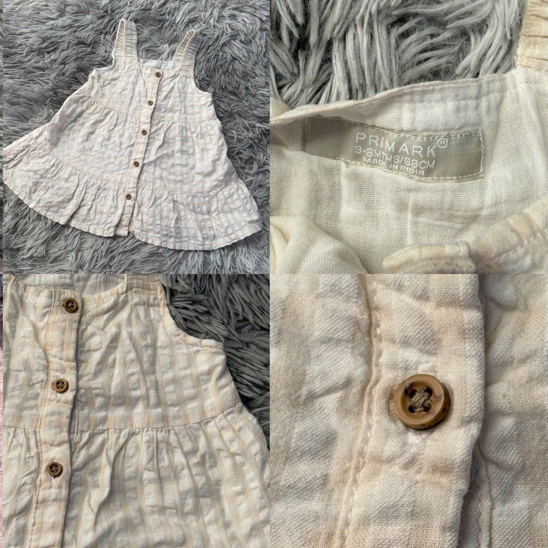 Primark Beige Striped Button Down Dress 3-6m (Category: Babies & Kids Fashion) located in Valenzuela. Submitted by itshanaaaaa_ (Listing ID 1466087755, Image 1). Description: Primark ♡ Beige Striped Button Down Dress CODE: FC008 SIZE: 3-6months CONDITION: 9/10 ₱120 MINE + CODE ♡ — Once yours, please fill out the order form to proceed. — NO CANCELLATION once claimed. — PAYMENT FIRST • NO COD MOP: GCash • MariBank • Maya • GoTyme • BDO 📍 Valenzuel
