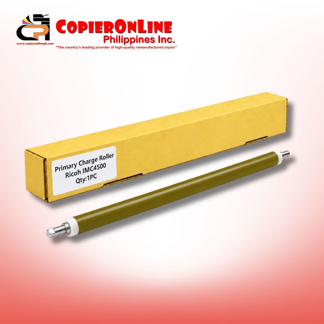 Primary Charge Roller for RICOH IM C4500 (Category: Other Accessories) located in Quezon City. Submitted by copieronlineinc (Listing ID 1466113217, Image 1). Description: 🖨️ PRIMARY CHARGE ROLLER FOR RICOH IM C4500 Replacement Primary Charge Roller (PCR) for Ricoh IM C-series color multifunction copiers. Used in the drum unit to help apply the proper electrical charge to the photosensitive drum. 📌 Product Details: • Part No.: AD02-7050 • ₱2,500