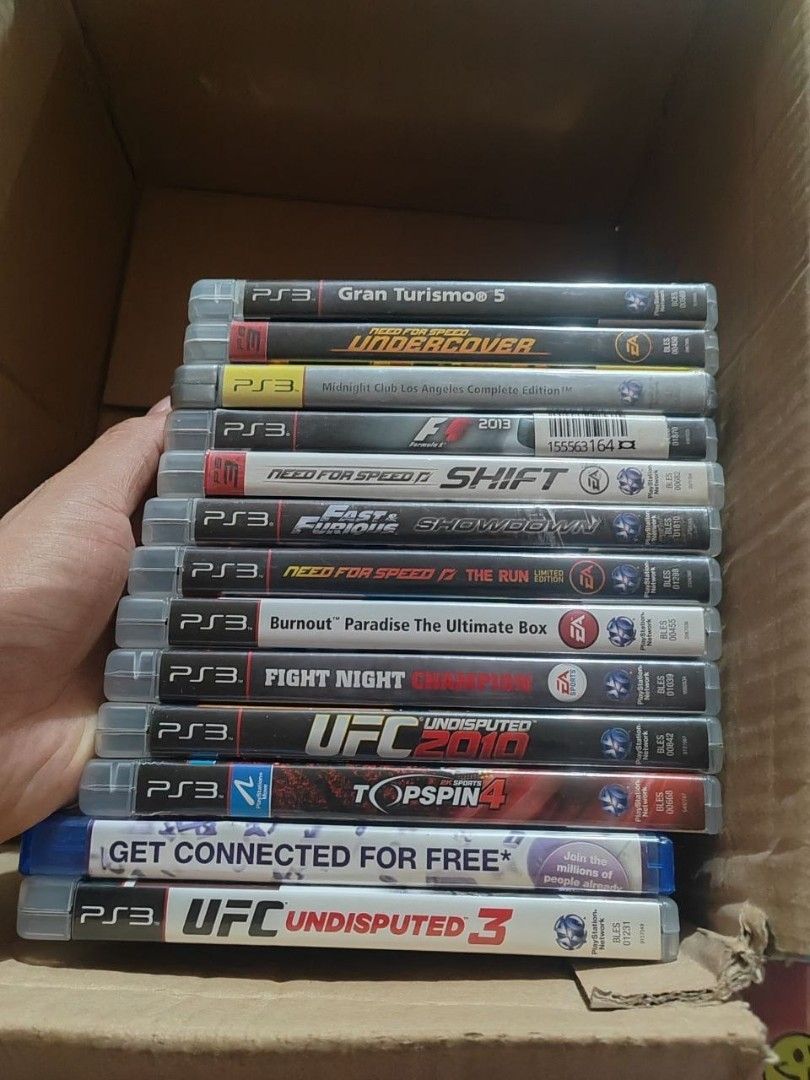PS3 games 28 pcs take all (Category: PlayStation) located in Caloocan City. Submitted by yujiro21 (Listing ID 1465996454, Image 2). Description: PS3 take all 28 pcs 3.5k only fix fix paunahan nalang qc sm novaliches meet up or lalamove pede din pick up.