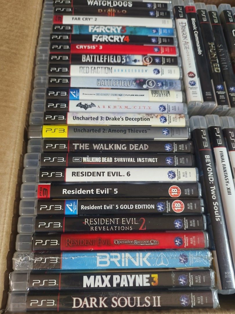 PS3 games take all 39pcs (Category: PlayStation) located in Caloocan City. Submitted by yujiro21 (Listing ID 1465996949, Image 2). Description: PS3 take all good as new 39pcs good as new Wala gasgas and sealed ang Iba 7k only fix fix paunahan nalang pumapalo lang Ng 180 isa panalo kana 39pcs take all qc sm novaliches meet up or lalamove or pick up mode of payment gcash or bank transfer.