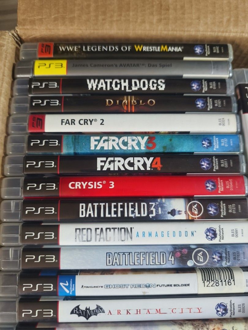 PS3 games take all 39pcs (Category: PlayStation) located in Caloocan City. Submitted by yujiro21 (Listing ID 1465996949, Image 3). Description: PS3 take all good as new 39pcs good as new Wala gasgas and sealed ang Iba 7k only fix fix paunahan nalang pumapalo lang Ng 180 isa panalo kana 39pcs take all qc sm novaliches meet up or lalamove or pick up mode of payment gcash or bank transfer.