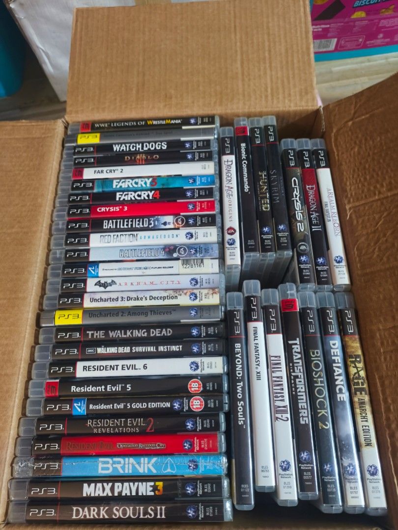 PS3 games take all 39pcs (Category: PlayStation) located in Caloocan City. Submitted by yujiro21 (Listing ID 1465996949, Image 1). Description: PS3 take all good as new 39pcs good as new Wala gasgas and sealed ang Iba 7k only fix fix paunahan nalang pumapalo lang Ng 180 isa panalo kana 39pcs take all qc sm novaliches meet up or lalamove or pick up mode of payment gcash or bank transfer.