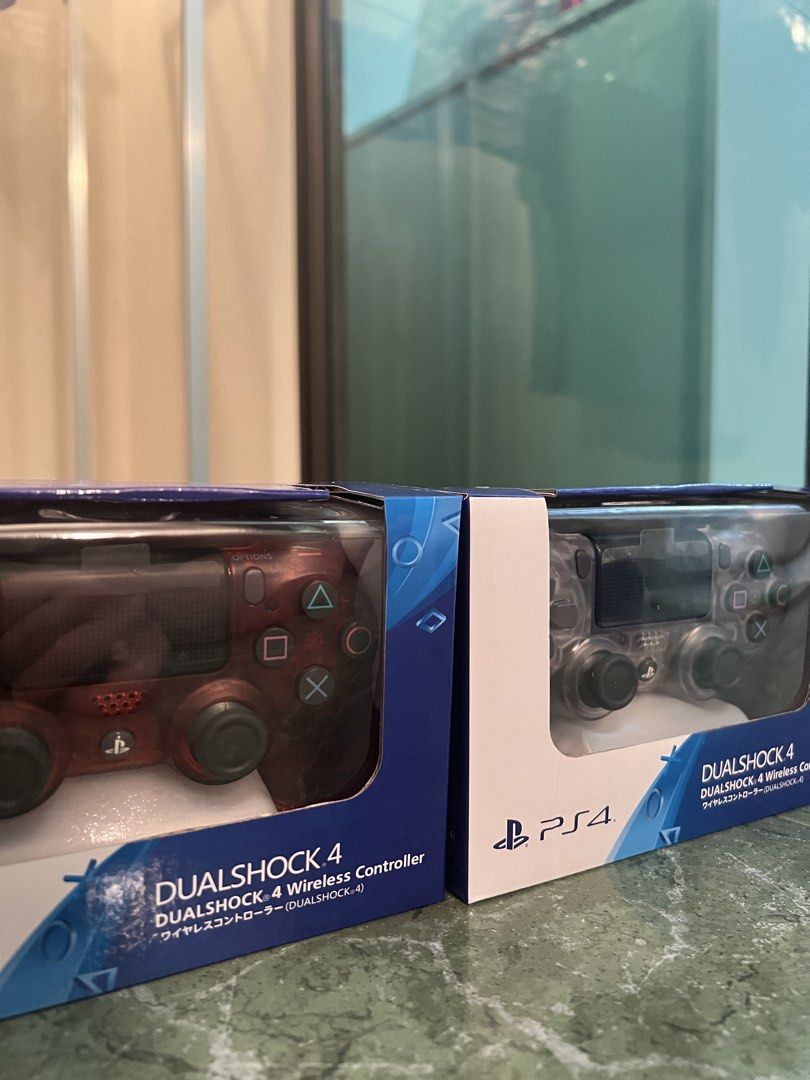 Ps4 Controller (Category: Controllers) located in Singapore. Submitted by controllersandhobbies (Listing ID 1466048278, Image 2). Description: All colours are available. Buy 1 for $20, 2 for $36 (Brand New, Cable included) Trusted seller for 2 years and counting Available colours - Transparent Red - ⁠Transparent Blue - ⁠Transparent Clear - ⁠Camo Red - ⁠Camo Blue - ⁠Camo Green - ⁠Gold - ⁠Dark Grey Self collect at Semb Mrt or somerset Mrt. Other ar