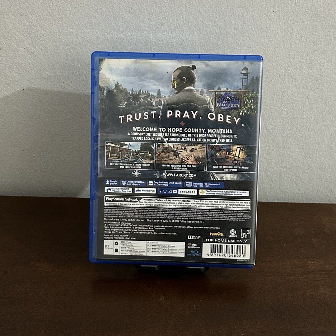 PS4: Farcry 5 (Category: PlayStation) located in Quezon City. Submitted by argamenest (Listing ID 1466150390, Image 2). Description: item tested and working 📍 Fairview QC.