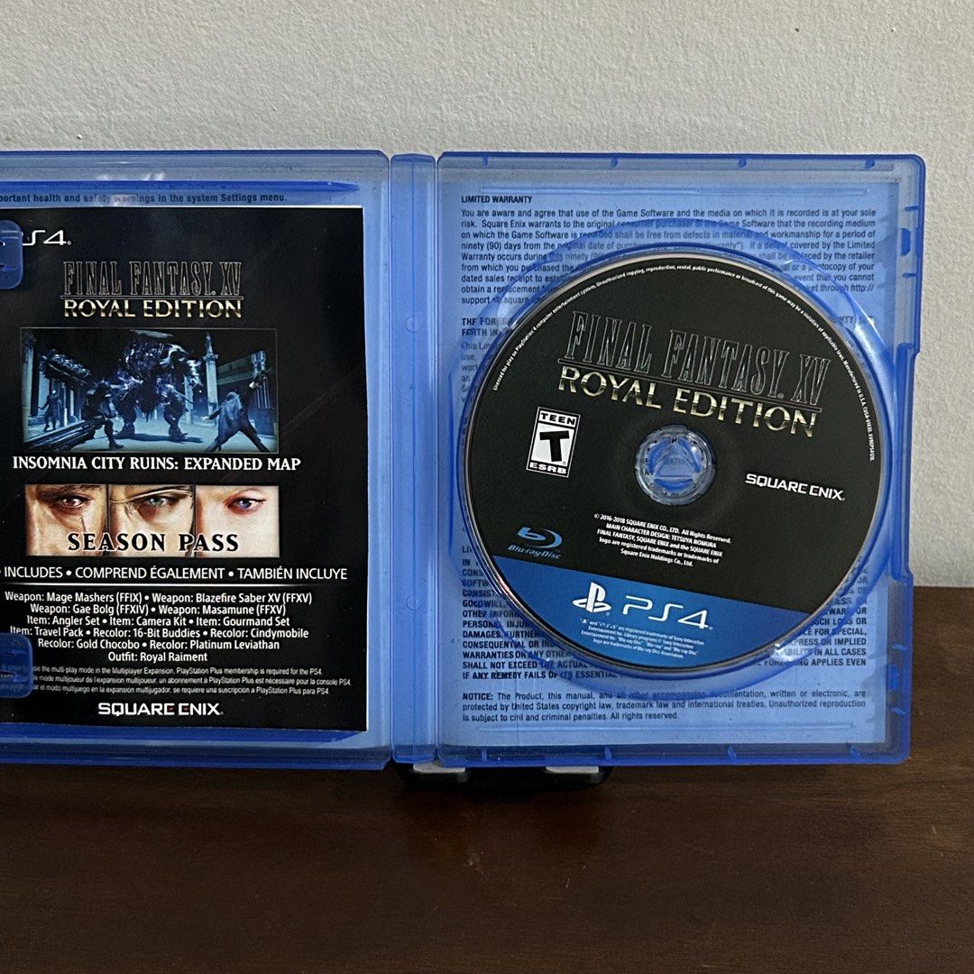 PS4: Final Fantasy 15 Royal Edition (Category: PlayStation) located in Quezon City. Submitted by argamenest (Listing ID 1466150410, Image 3). Description: item tested and working 📍 Fairview QC.