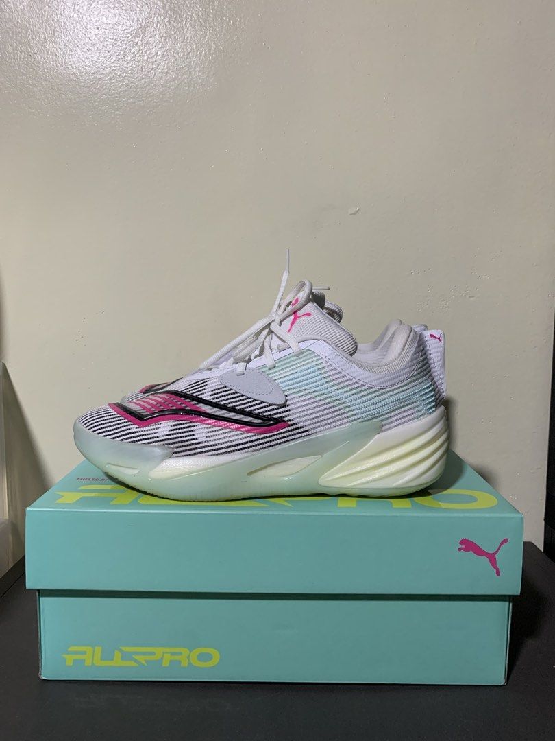 Puma All-Pro Nitro Basketball (Category: Sneakers) located in Cebu City. Submitted by axel_pm28 (Listing ID 1466086260, Image 2). Description: used twice (walk & gym) no issues with box bought sa store decluttering.
