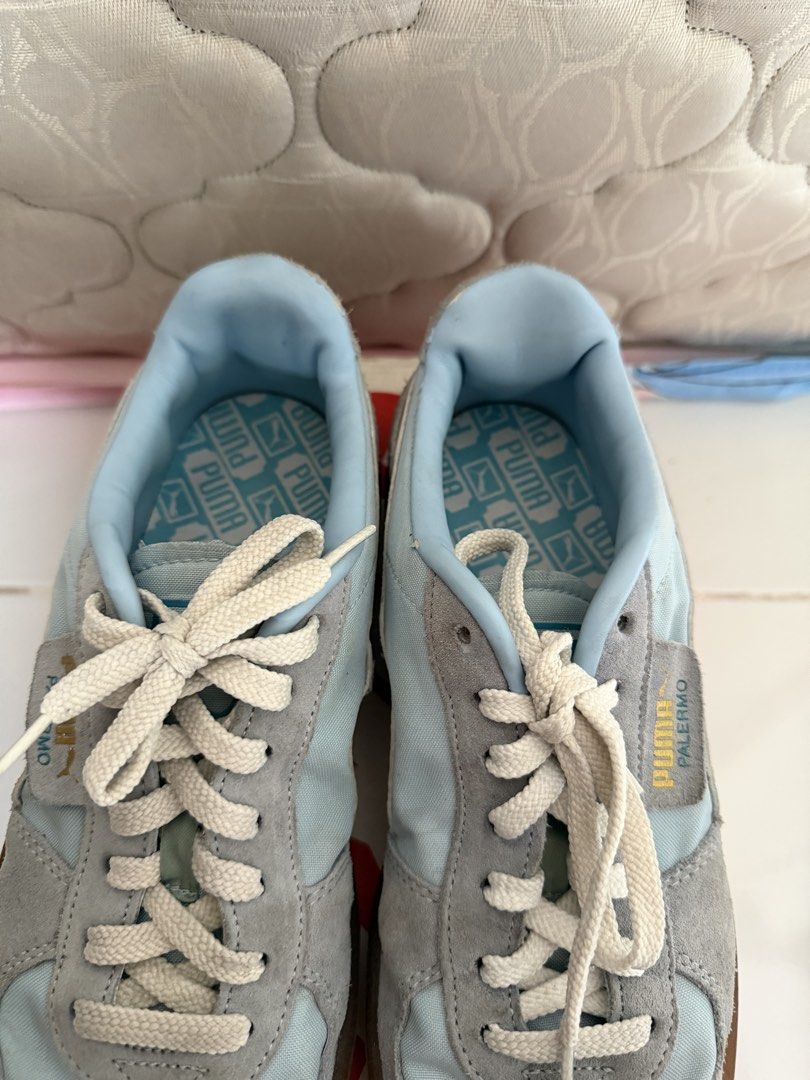 Puma Palermo (Category: Sneakers) located in San Pedro. Submitted by ashleycake (Listing ID 1465994759, Image 3). Description: Puma Palermo Light Blue Size 8.5 Lightly Used No issue & box.