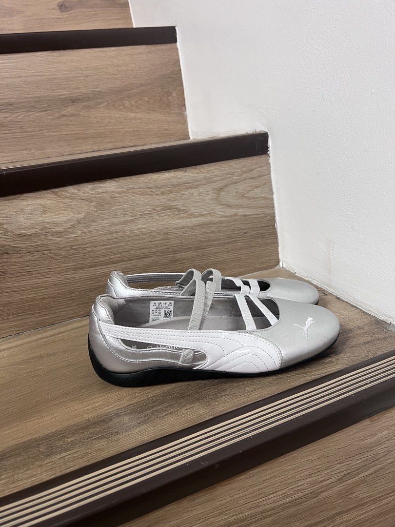 Puma Speedcat Ballet (Category: Sneakers) located in Marilao. Submitted by matcha.00001 (Listing ID 1466034576, Image 2). Description: Metallic Silver Size 23.5 cm Orig Price: 5,200 Selling Price: 4,500 Bought from Puma BGC Isang beses lang nagamit kasi wrong size 🥲.