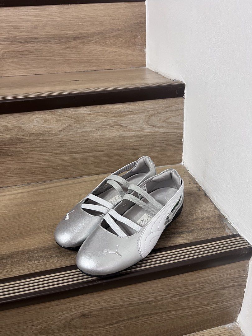 Puma Speedcat Ballet (Category: Sneakers) located in Marilao. Submitted by matcha.00001 (Listing ID 1466034576, Image 1). Description: Metallic Silver Size 23.5 cm Orig Price: 5,200 Selling Price: 4,500 Bought from Puma BGC Isang beses lang nagamit kasi wrong size 🥲.