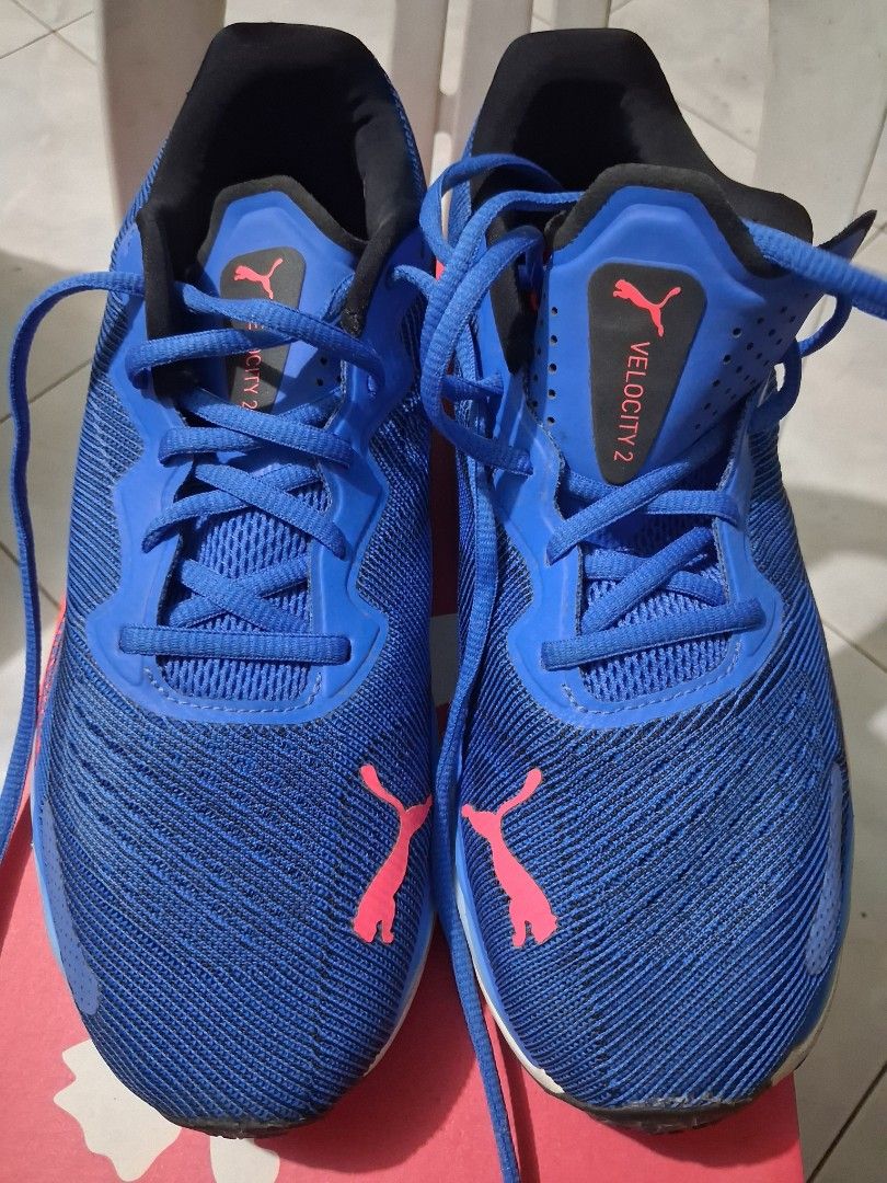 PUMA Velocity Nitro 2 (Category: Sneakers) located in Caloocan City. Submitted by quicktree.38f79c (Listing ID 1465879908, Image 1). Description: - Brand/Model: PUMA Velocity Nitro 2 - Colorway: Ultra Blue/Fire Orchid - Size: US 10 / UK 9 / EU 43 (Men's) - Key Features: Responsive Nitro foam cushioning, durable PUMAGRIP rubber outsole for traction, breathable mesh upper - Condition: Excellent, includes original box - Meetup Location: EDSA, Calooc