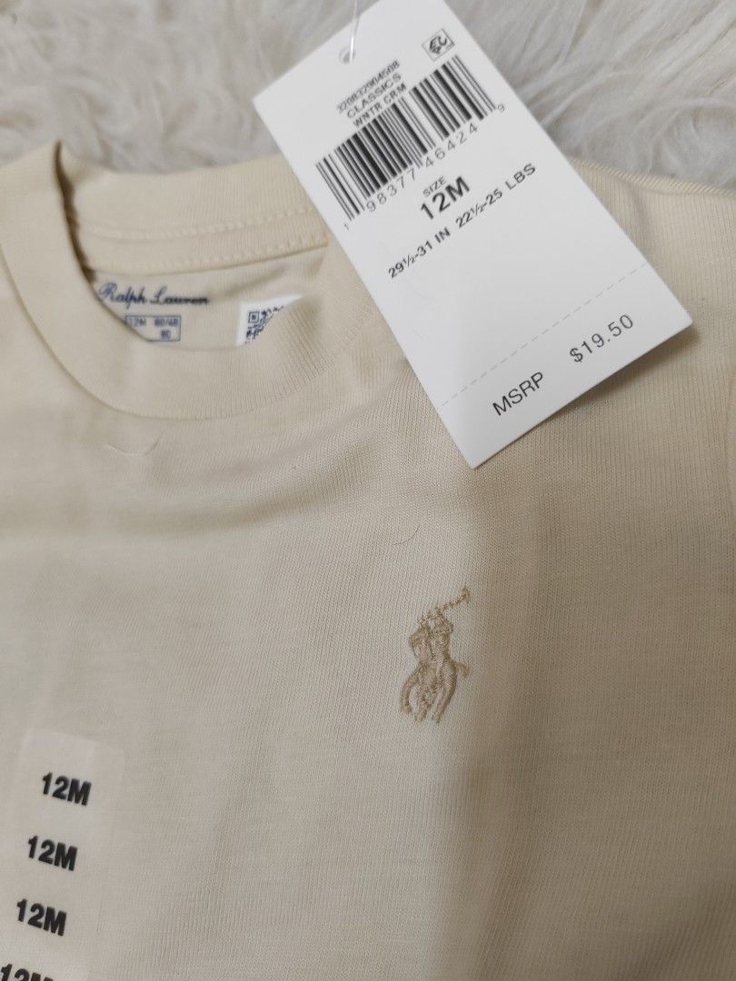 Ralph Lauren basic tee (Category: Babies & Kids Fashion) located in Putrajaya. Submitted by anna_balqis (Listing ID 1466030320, Image 2). Description: Brand new with Tag 12m.