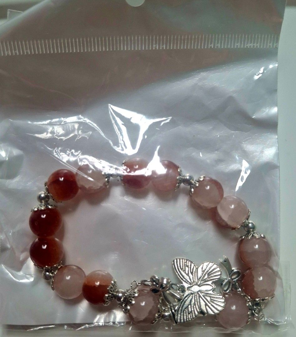 Red Beaded Bracelet with Butterfly Charm (Category: Bracelets) located in Taguig. Submitted by fits.for.less (Listing ID 1466095999, Image 2). Description: 60 pesos MOP: Gcash MOD: lalamove/grab, pick-up if malapit lang.