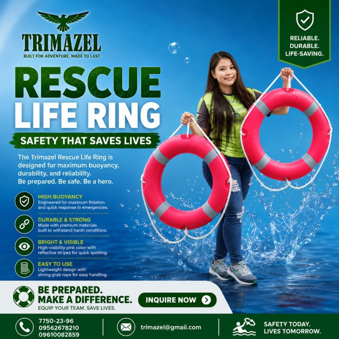 RESCUE LIFE RING (Category: Looking For) located in Paranaque City. Submitted by buynowbilikanow (Listing ID 1465960757, Image 1). Description: ✅ Guaranteed lowest price ✅ Quality products ✅ Big discount for bulk orders ✅ 100% LEGIT TRUSTED SUPPLIER! ✅ With Complete Legal Documents ✅ BIR Registered We Supply All Kinds Of PPE Supplies, Raincoat, Hard Hat, Cooler Box, Plastic Trash Bin, Road Barriers, Kayak Boats, Crystal Kayak, Traffic Cone, T-Bol