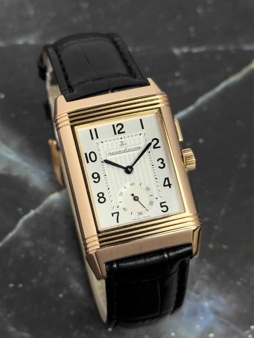 Reverso Duo Second Timezone RG (Category: Men's Watches) located in Makati City. Submitted by swissperpetual (Listing ID 1465991596, Image 3). Description: Jaeger-LeCoultre Reverso Duo Second Time Zone Rose Gold JLQ2712510 42.2 x 26.0 mm 2015 Complete Set Condition: 9/10 (Excellent condition) Price: P888,000 Negotiable 🤝 7 Day Moneyback Guarantee 🧑‍🔧 1 Year SP Service Warranty 💱 Trades Offers and Pre-orders Accepted 💳 Credit Card Options Ava