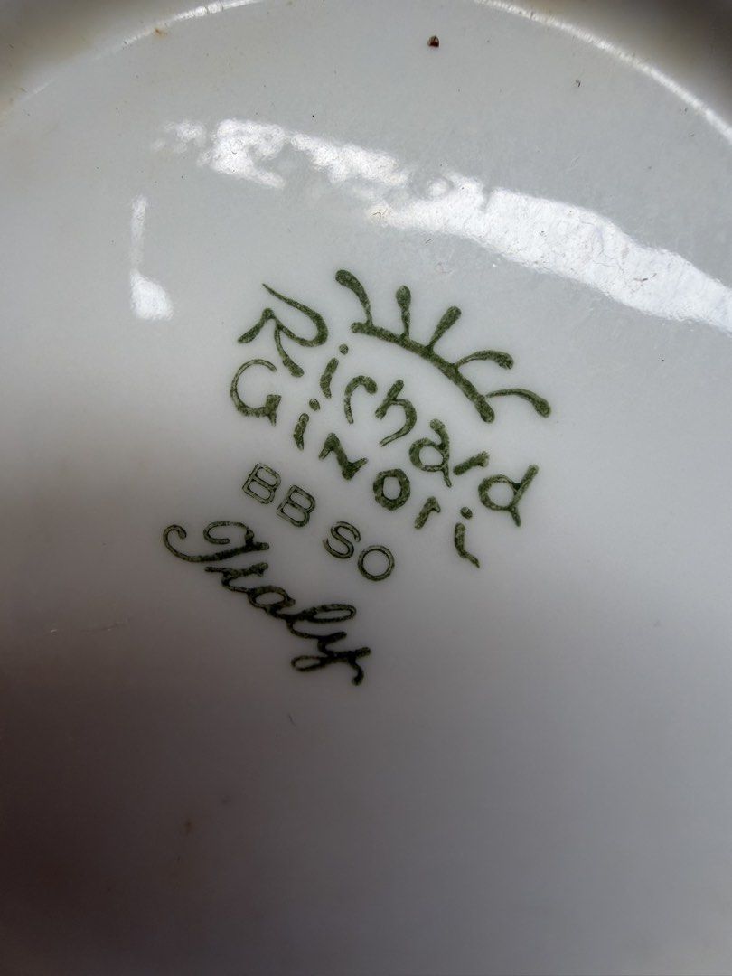 Richard ginori butter pat (Category: Dinnerware & Cutlery) located in Davao. Submitted by parteawares2 (Listing ID 1466016930, Image 3). Description: One piece Richard ginori butter pat.