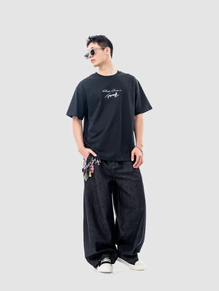 Rick owens x Tommy cash (Category: Tshirts & Polo Shirts ) located in General Santos City (Dadiangas). Submitted by evolveorrepeat (Listing ID 1466152279, Image 1). Description: Rick owens x tommy cash stacked signature oversized tshirt Pit to pit 24 L" 31.5 Issue :bleach stain,faded Dm to purchase!.