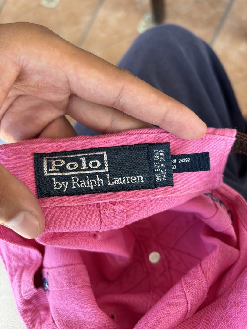 Rl cap (Category: Activewear) located in San Fernando. Submitted by diff.thr1ft (Listing ID 1465996659, Image 2). Description: - Brand: Polo by Ralph Lauren - Color: Bright Pink - Condition: Excellent / Well-maintained - Material: 100% Cotton - Size: One Size Only (Adjustable) - Features: Classic embroidered pony logo on front, inner brand tag intact.