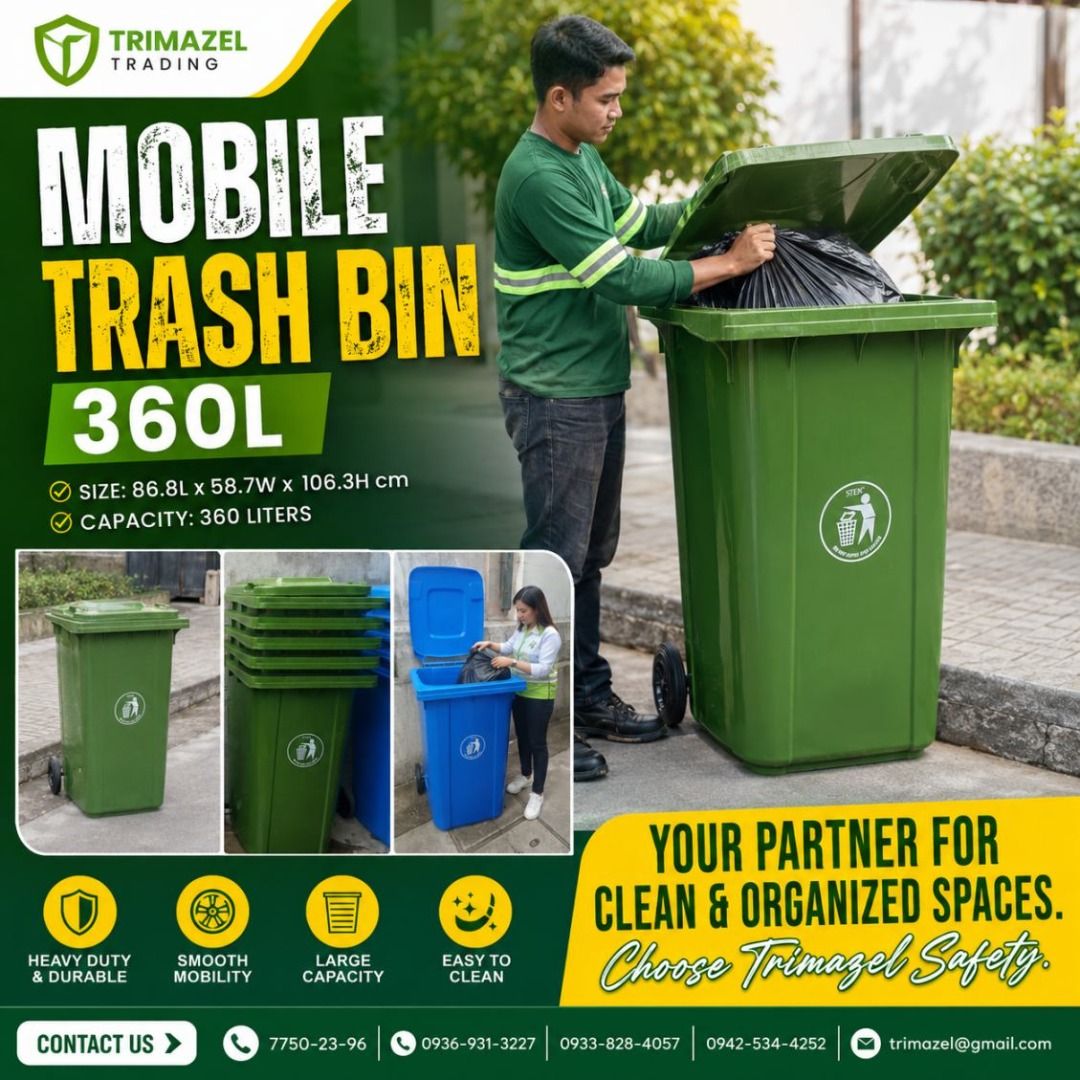ROLLING TRASH BIN (Category: Looking For) located in Paranaque City. Submitted by buynowbilikanow (Listing ID 1465979933, Image 1). Description: ✅ Guaranteed lowest price ✅ Quality products ✅ Big discount for bulk orders ✅ 100% LEGIT TRUSTED SUPPLIER! ✅ With Complete Legal Documents ✅ BIR Registered We Supply All Kinds Of PPE Supplies, Raincoat, Hard Hat, Cooler Box, Plastic Trash Bin, Road Barriers, Kayak Boats, Crystal Kayak, Traffic Cone, T-Bo