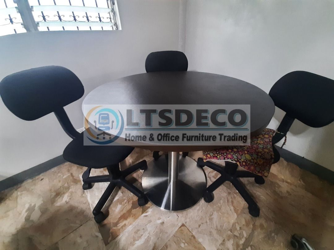 ROUND CONFERENCE MEETING TABLE OFFICE PARTITION (Category: Office Furniture & Fixtures) located in Quezon City. Submitted by gel.ltsdeco29 (Listing ID 1466041536, Image 1). Description: LTSDECO Home and Office Furniture Trading MANUFACTURER • FABRICATOR • SUPPLIER Looking for office furniture, modular partitions, workstations, or customized furniture? We can help! LTSDECO Home and Office Furniture Trading is a trusted manufacturer, fabricator, an