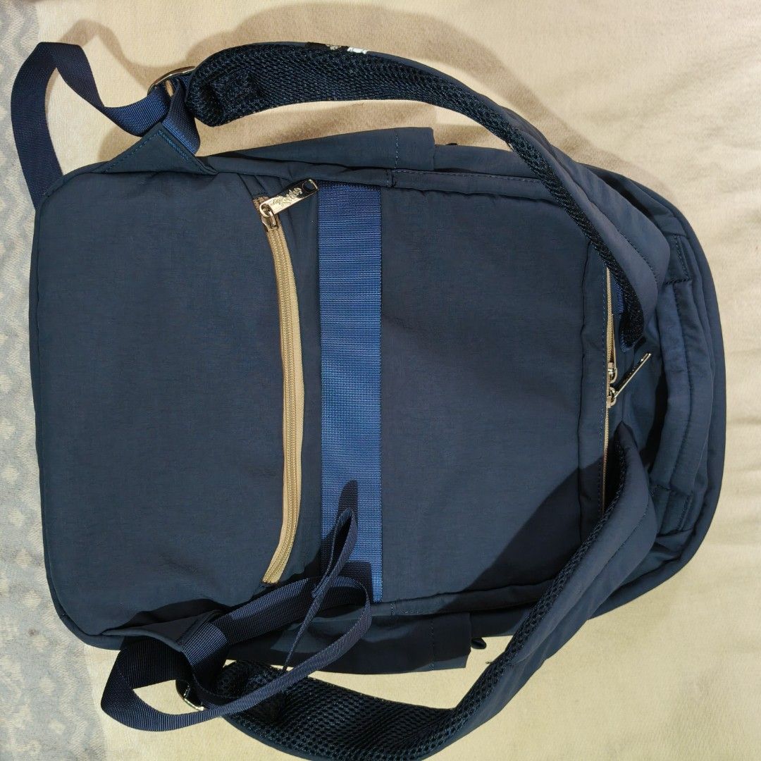 Ruffles Athena Laptop Backpack (Category: Backpacks) located in Quezon City. Submitted by vialou03 (Listing ID 1465974565, Image 2). Description: DETAILS: • Ruffles Brand • Athena Model • 27 x 14.5 x 41 (CM) • Spacious with many pockets (see photos for more details, photos gotten from Ruffles' online listing) • Only used a few times • No when worn • Newly washed MOP: Gcash/Maya only MOD: J&T/Lalamove/SPX Express/Grab only Gen Loc: UP Diliman .