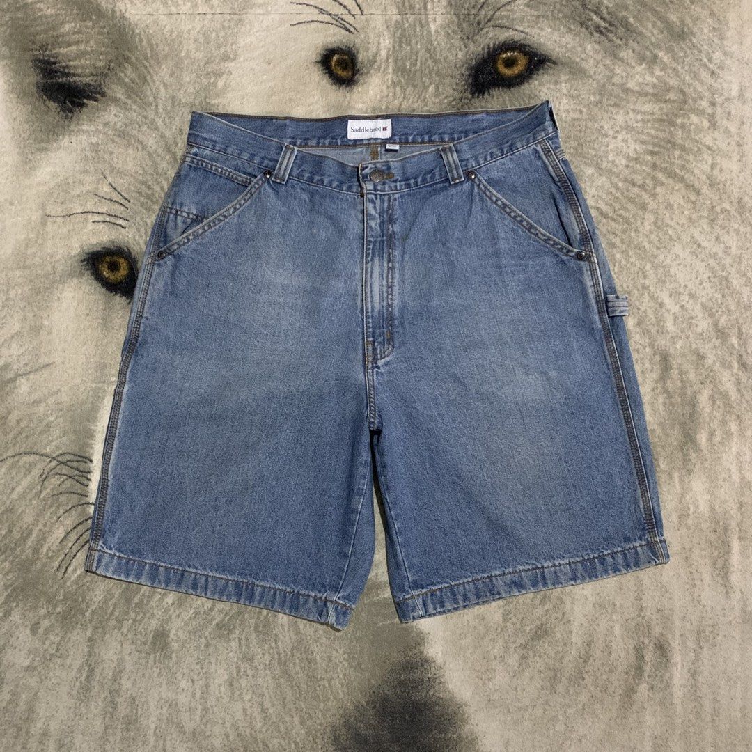 Saddlebred Denim Carpenter Shorts 38 (Category: Shorts) located in Bulacan. Submitted by puronghustlin (Listing ID 1461359248, Image 3). Description: - Classic blue denim carpenter shorts by Saddlebred - Relaxed fit for comfort - Features multiple pockets for storage - Includes a handy hammer loop - Versatile for work or casual outfits - Made in Nicaragua - Ready for a new owner! -38x24.