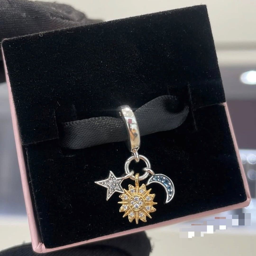 SALE❗Pandora Two-tone Celestial Triple Dangle Charm (Category: Charms) located in Manila. Submitted by badaloves_u (Listing ID 1466014674, Image 1). Description: - 💯 Authentic Pandora with Authenticity ALE marks - FREE Box and Paper bag 🛍️ - ✨ FREE Cleaning to any Pandora Store 🛵 LALAMOVE courier for same day delivery 🚚 J&T provincial courier.