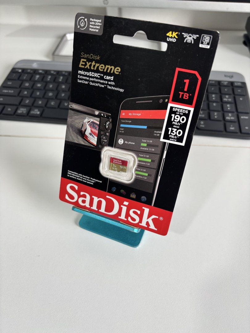 Sandisk 1tb sandisk extreme 1tb micro sd (Category: Memory & SD Cards) located in San Juan City. Submitted by uniwyse (Listing ID 1465978532, Image 3). Description: 💾 SanDisk Extreme microSDXC Card – 1TB ✅ Brand New & Factory Sealed ✅ Read Speed up to 190MB/s ✅ Write Speed up to 130MB/s ✅ Ideal for smartphones, tablets, drones, action cameras, Nintendo Switch, DSLR/Mirrorless cameras, and other compatible devices. ✅ Perfect for 4K UHD video reco