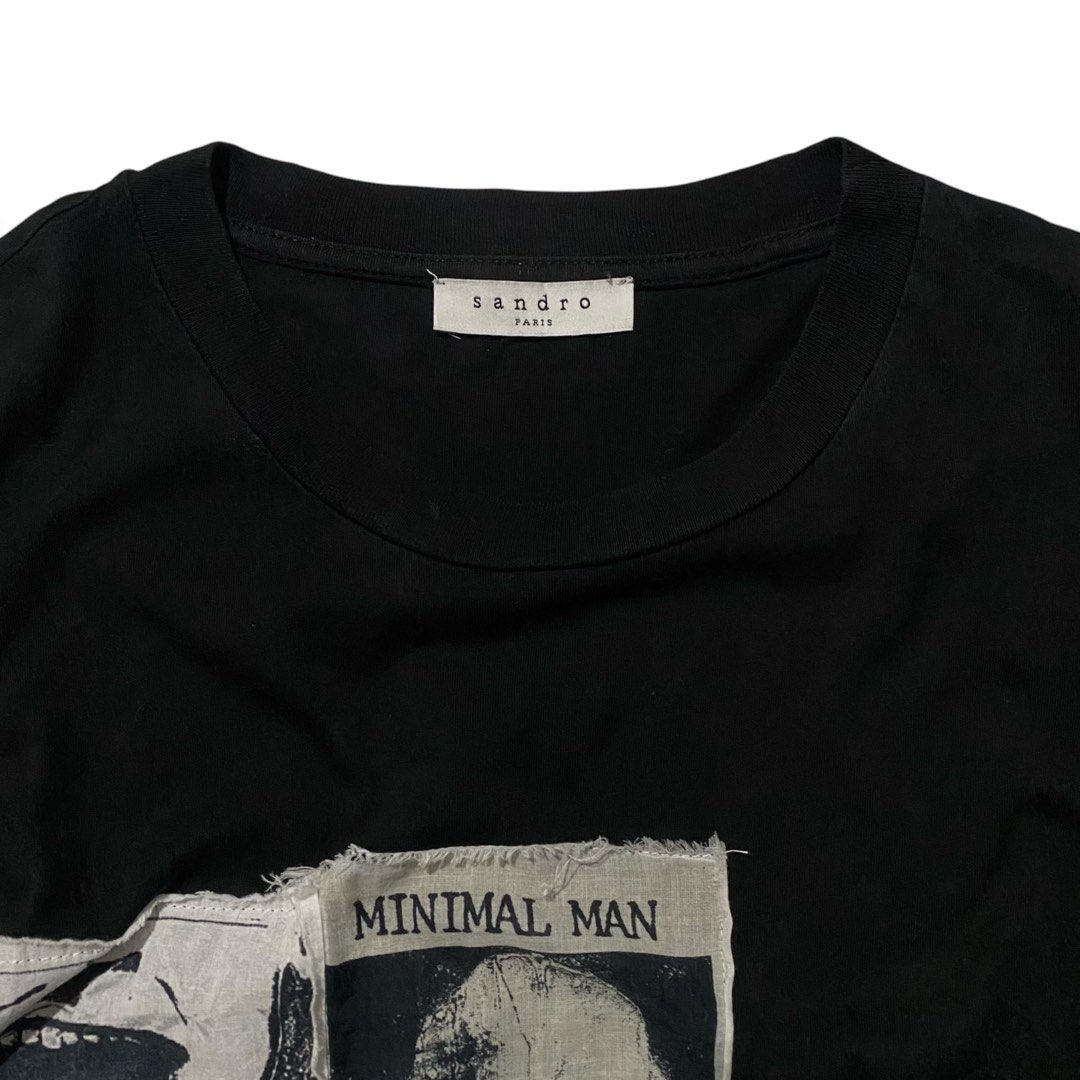 SANDRO PARIS PATCHWORK TEE (Category: Luxury Apparel) located in Bacolod City. Submitted by thriftedfits. (Listing ID 1466132829, Image 3). Description: 𝗦𝗔𝗡𝗗𝗥𝗢 𝗣𝗔𝗥𝗜𝗦 𝗣𝗔𝗧𝗖𝗛𝗪𝗢𝗥𝗞 𝗧𝗘𝗘 ♻️ Size: Large Measurements: 21” width / 27.5” length Condition: Excellent (10/10 Color rate) Flaws: None, washables Price: ₱580 Free shipping 🏷️ Mode of Payment: GCash / Bank Courier: J&T Express (nationwide) 𝘕𝘰𝘵𝘦: 𝘉𝘢𝘤𝘬𝘨𝘳𝘰𝘶𝘯𝘥 𝘢𝘯�