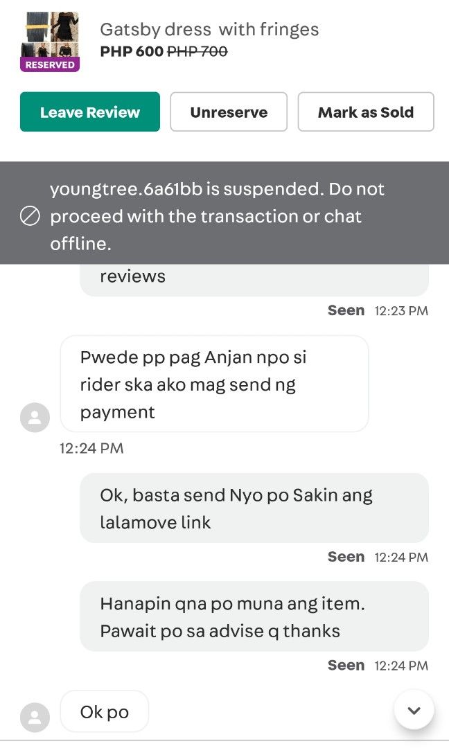 SCAMMER ALERT Do not Transact (Category: Announcements) located in Pasig City. Submitted by iamblessed88 (Listing ID 1466018533, Image 2). Description: Scammer Alert kawawa ang Rider , pinagod lang din aq sa paghhanap ng items.
