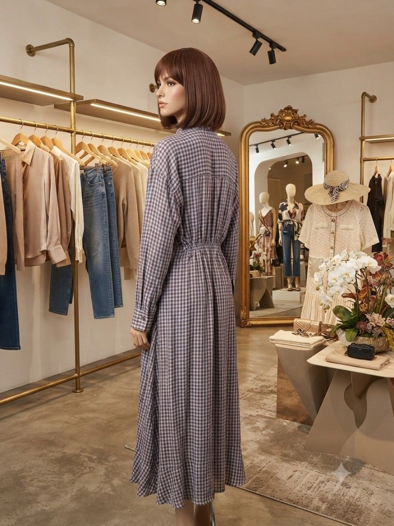 ✨SCANLAN THEODORE Gingham Collared Buttons Down Maxi Dress ✨ (Category: Dresses) located in Manila. Submitted by shopyourstyleph (Listing ID 1466149570, Image 3). Description: The Gingham Dress is a transitional wardrobe essential crafted in a timeless pattern. Defined by the flattering waistband, framed by elasticated trims for added shape and femininity. The silhouette is complimented by a point collar, concealed side pockets, button cuffs and 