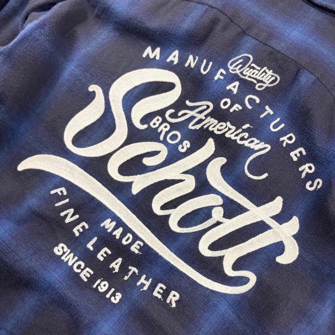 Schott Embroidered Flannel (Category: Tshirts & Polo Shirts ) located in Makati City. Submitted by ragrepository (Listing ID 1465978526, Image 3). Description: Schott Embroidered Flannel Tagged as Large Length- 28.5” Pit to pit- 23” Sleeves- 25.5” Shoulder-18.5” Condition- 9/10 Flaw- None .