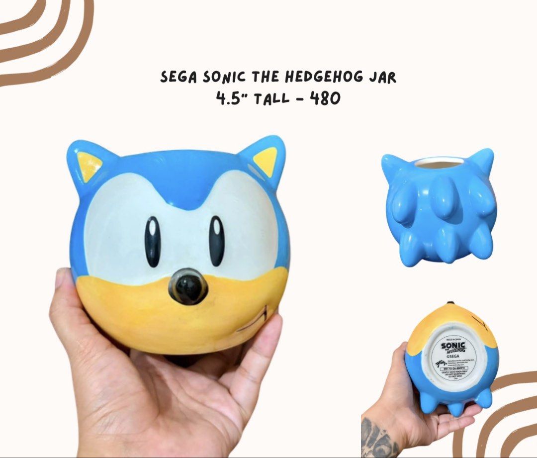 SEGA Sonic the Hedgehog Jar (Category: Western Merchandise) located in Pasig City. Submitted by homeyvibesph (Listing ID 1466109746, Image 1). Description: .