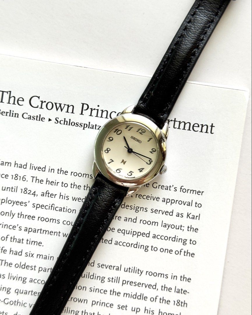 1997 Seiko Silver Noie Round (Category: Women's Watches) located in Batangas. Submitted by refined.timekeepers (Listing ID 1466117230, Image 1). Description: AVAILABLE ✨ Seiko Silver Noie Round BMBY: December 1997 ▫️In like new, excellent working condition ▫️Quartz movement ▫️High quality aftermarket leather strap ▫️Blue minute and hour hands ▫️Super classy when worn ▪️Small scratch on the bottom of the glass (message us for a more detailed photo