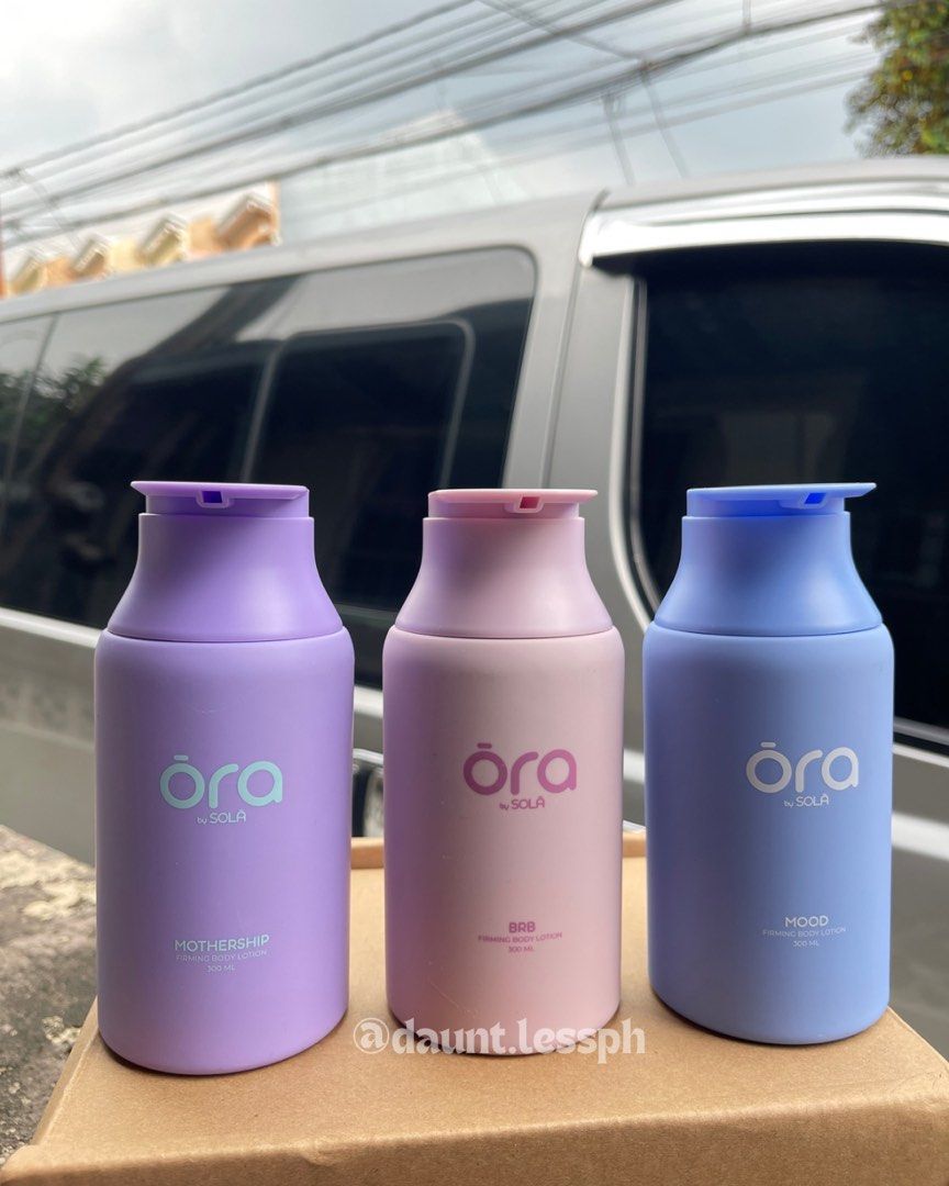 [SET] - ORA Lotion by SOLA - 3 scents (Category: Body Care) located in Manila. Submitted by daunt.lessph (Listing ID 1466024530, Image 1). Description: ORA Lotion by SOLA – 3-Scent Set 🤍✨ Get all 3 scents in one set! Perfect for gifting or trying different scent moods. 🎁 🥥 BRB – Sweet & creamy coconut 🤍 Mothership – White florals with warm notes 🌿 Mood – Woody & fresh, can be unisex • Condition: Brand new, never used • Perfect as a gift or f