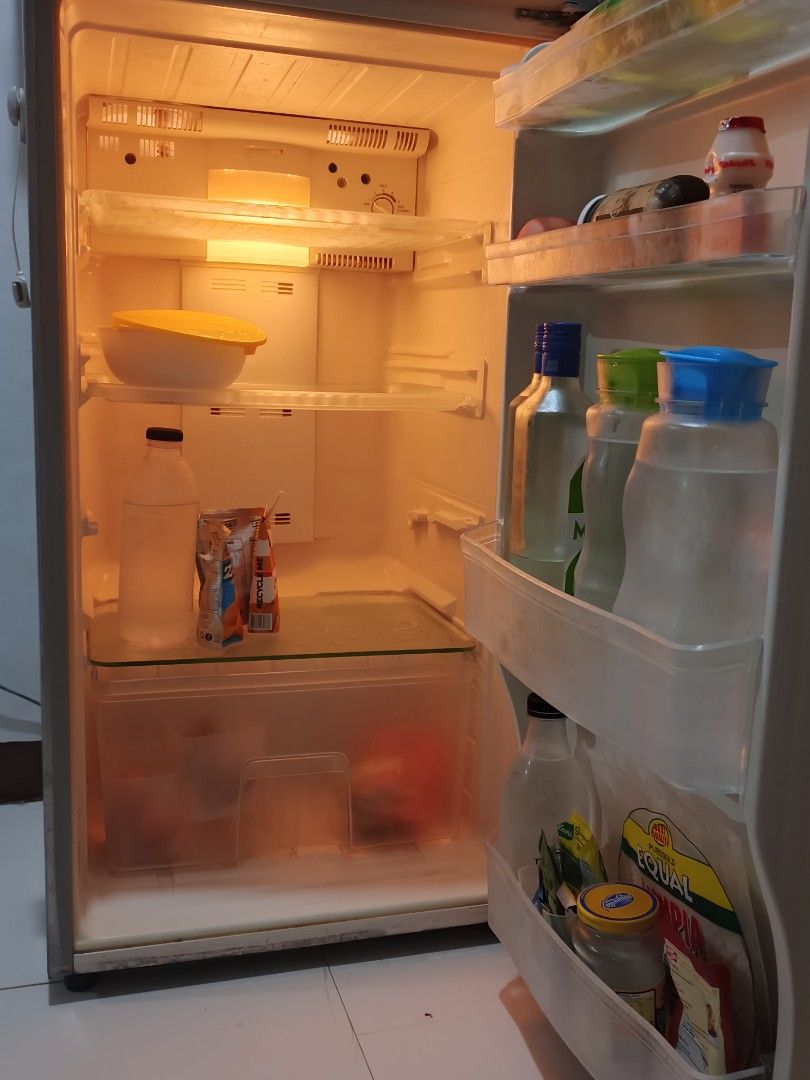 Sharp 2 Door 9 cu.ft. No Frost Ref SJ-D25P-SL (Category: Refrigerators and Freezers) located in Meycauayan. Submitted by crz2pr (Listing ID 1466118388, Image 2). Description: Sharp SJ-D25P-SL 2-door, no-frost ref 9 cu ft Good working good condition. Malamig at malakas both ref at freezer Issue: faded paint, minimal rust, Dimensions and Physical Specifications • Height: 1,510 mm (59.4 inches, including spacer) • Width: 545 mm (21.5 inches) • Depth