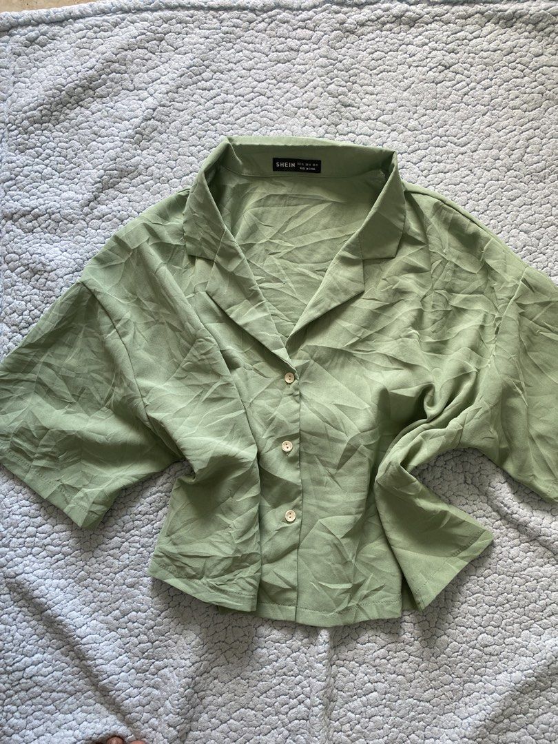 SHEIN button down office crop top (Category: Blouses) located in Manila. Submitted by leola_ (Listing ID 1466088794, Image 1). Description: .