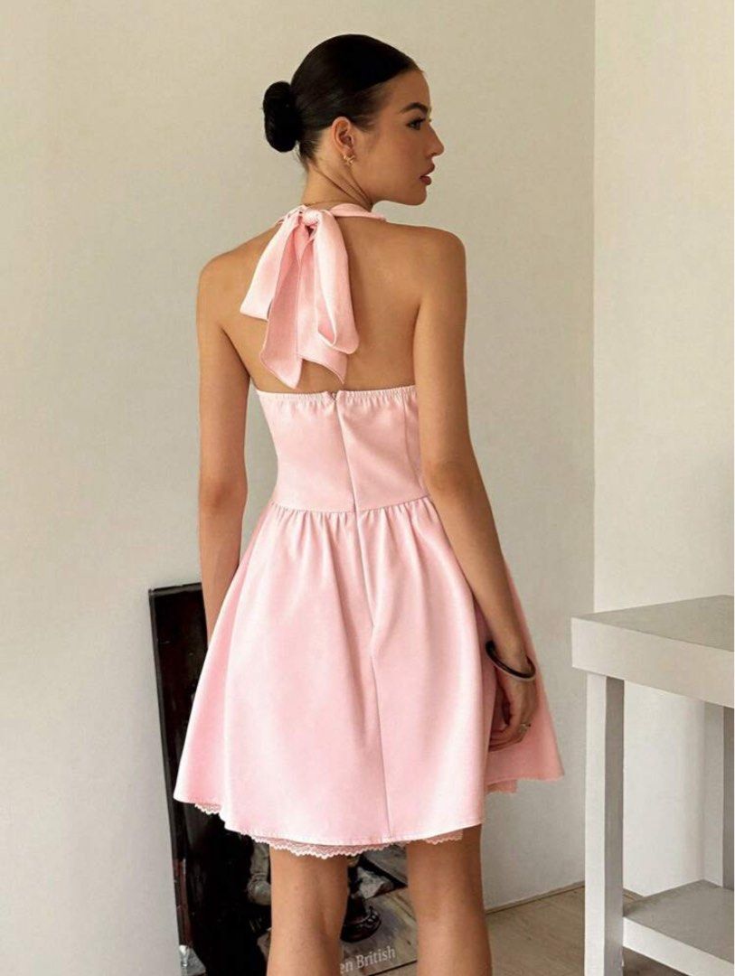 SHEIN Elegant Pink Summer Dress (Category: Dresses) located in Cavite. Submitted by maevxnini (Listing ID 1466031263, Image 3). Description: - size s-m - dm for actual pic - never used 🥲 - super pretty 📍cavite.
