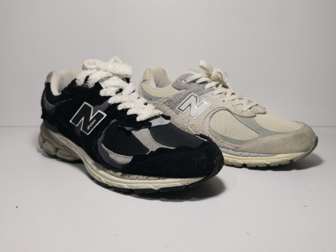 size 10 2002Rs (Category: Sneakers) located in Cebu City. Submitted by joelcooper (Listing ID 1466087452, Image 2). Description: 2002r Linen size 10 -no box -8/10 condition -restitched tongue on left shoe 2,800 -size 10 -w box -8/10 condition -minor signs of usage -w free white fuzzy laces 3,800 pm for more pics n info pairs are in cebu, can ship.