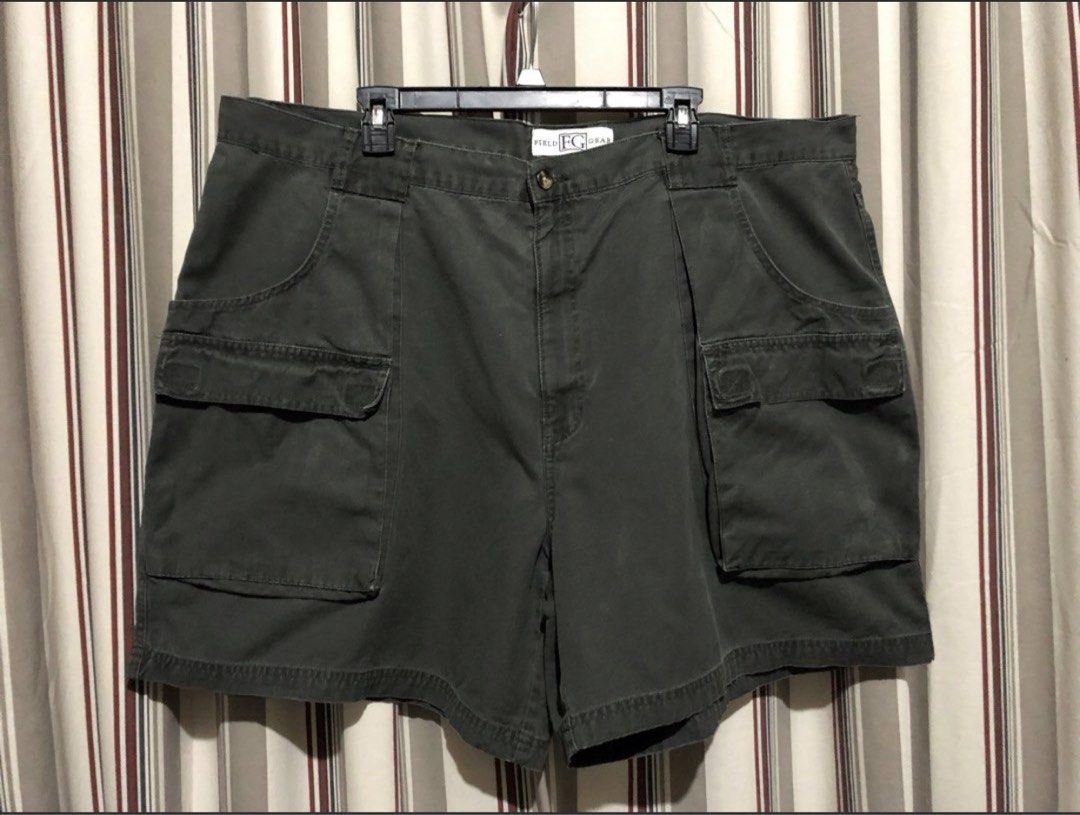 SIZE 46Field Gear Cargo Shorts Olive Green (Category: Shorts) located in Calapan. Submitted by shakalak (Listing ID 1465964441, Image 1). Description: - Brand: Field Gear - Color: Olive green Size 46/L 19 - Material: Durable, heavy-duty cotton twill - Style: Classic utility cargo shorts - Pockets: Deep front slash pockets, plus button-flap pockets on sides and back - Closure: Button waist with zipper fly - Condition: Pre-loved with nice natural f