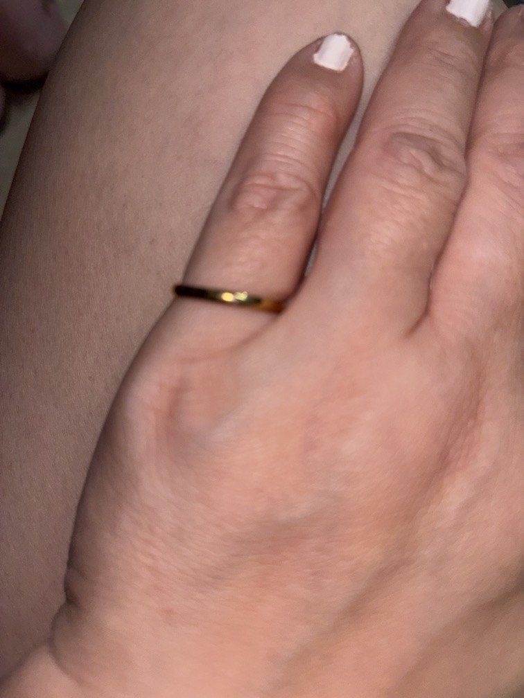 Size 7 gold band ring non tarnish (Category: Rings) located in Manila. Submitted by vintageaccessories (Listing ID 1466118599, Image 1). Description: .