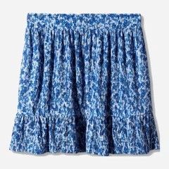 Skirt y2K mango (Category: Announcements) located in Manila. Submitted by icamalicdem29 (Listing ID 1466068635, Image 3). Description: blue and white floral printed crinkle mini skirt featuring an elasticized smocked waistband and a lightweight ruffed tier at the hem..