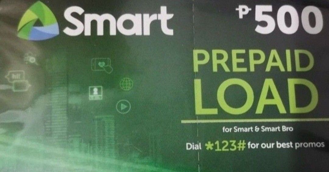 SMART PREPAID LOAD (Category: Everything Else Others) located in Cavite. Submitted by nehlfab08 (Listing ID 1465959120, Image 1). Description: - Brand: Smart - Type: Prepaid Load Card - Denomination: P500 - Compatible with Smart and Smart Bro - Ideal for registering promos via *123#.