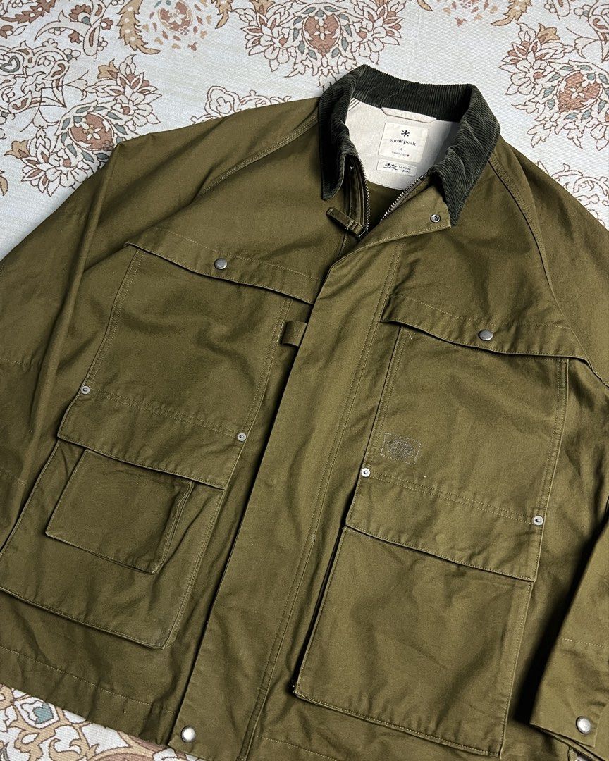 Snowpeak Takibi Spec Chore Jacket (Category: Coats, Jackets and Outerwear) located in San Jose del Monte. Submitted by oneoff.phils (Listing ID 1466123682, Image 3). Description: Snowpeak Takibi Spec Chore Jacket FAVE PIECE!!! Size XL on tag W - 26 L - 31 P6000 Issue: None (Swipe for detailed pics) • No cancellation of orders • Orders would usually take 2-3 days for cleaning and packing before shipment 🚀Shipping via J&T.