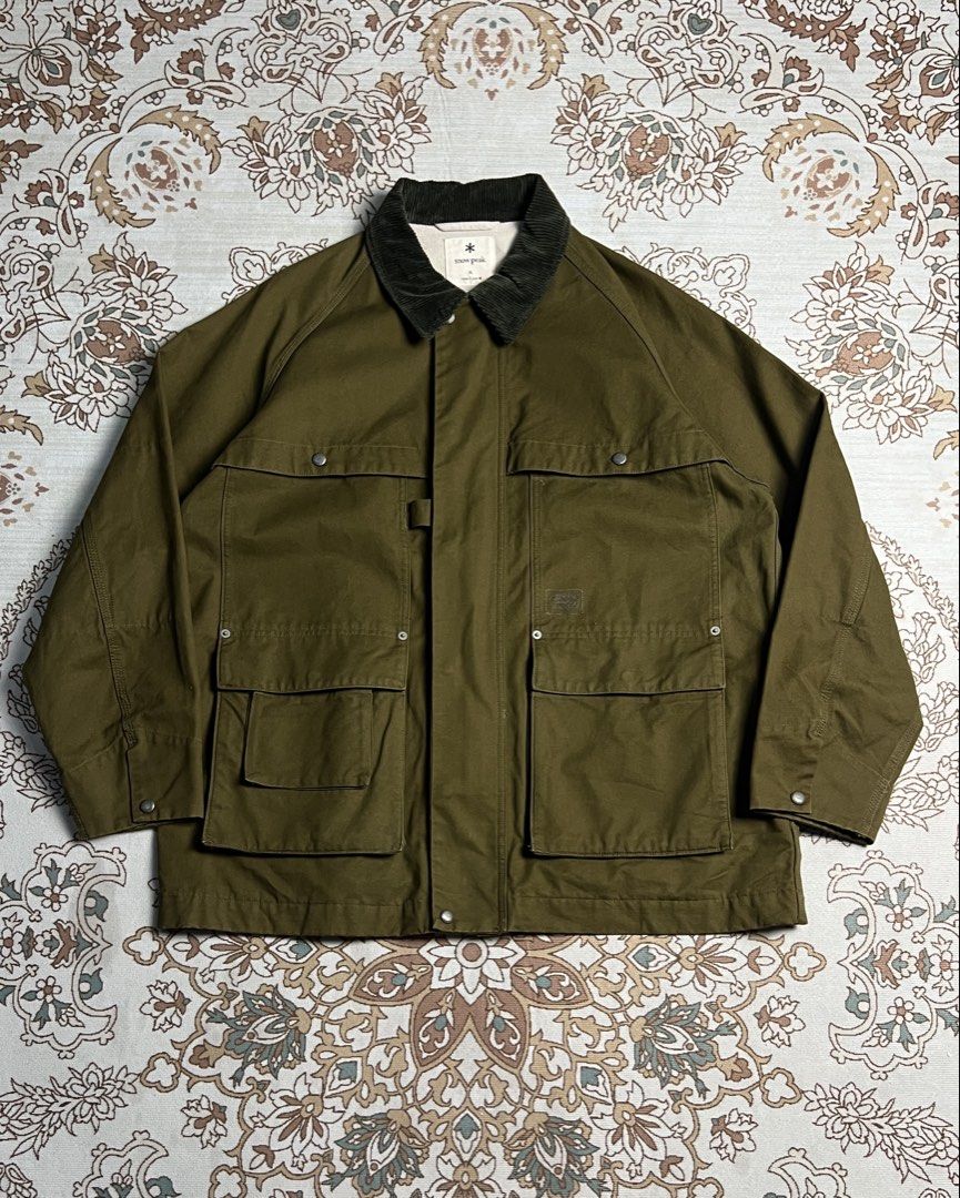 Snowpeak Takibi Spec Chore Jacket (Category: Coats, Jackets and Outerwear) located in San Jose del Monte. Submitted by oneoff.phils (Listing ID 1466123682, Image 1). Description: Snowpeak Takibi Spec Chore Jacket FAVE PIECE!!! Size XL on tag W - 26 L - 31 P6000 Issue: None (Swipe for detailed pics) • No cancellation of orders • Orders would usually take 2-3 days for cleaning and packing before shipment 🚀Shipping via J&T.
