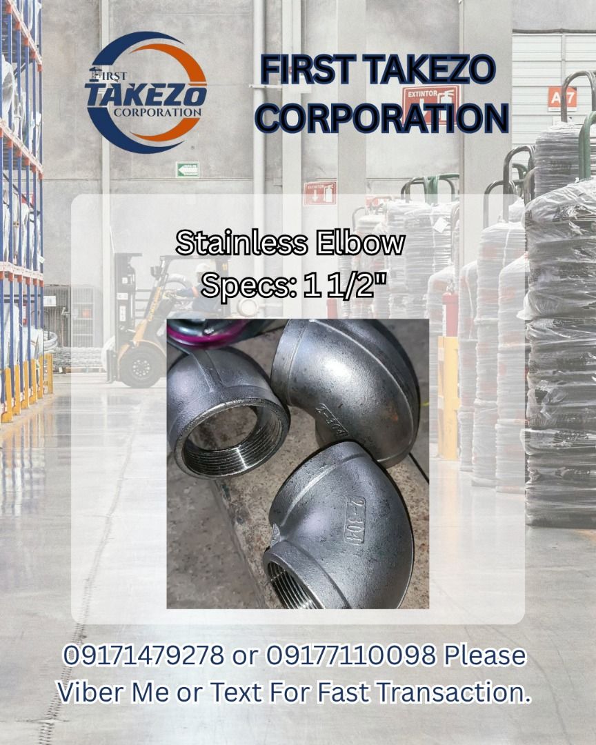 Stainless Elbow Specs. 11/2" (Category: Everything Else Others) located in Manila. Submitted by joeyroque09 (Listing ID 1466045644, Image 1). Description: Stainless Elbow Specs. 11/2".