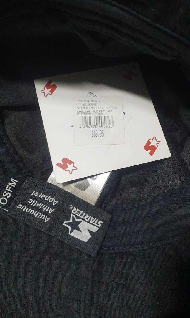 RARE! Deadstock! Starter 1990's Multi Patch Bucket Hat (Category: Caps & Hats) located in Pasay City. Submitted by ODDXX (Listing ID 1466052108, Image 3). Description: RARE! RARE! Used only few times! Like new Condition 💯🤝 Authentic/Legit 100%✅ Bought in stock X! NO ISSUE AT ALL! pag nagkataon ikaw lang meron neto sa pinas. 😄 SRP $69 Selling it only for 1499 Slightly Nego!.