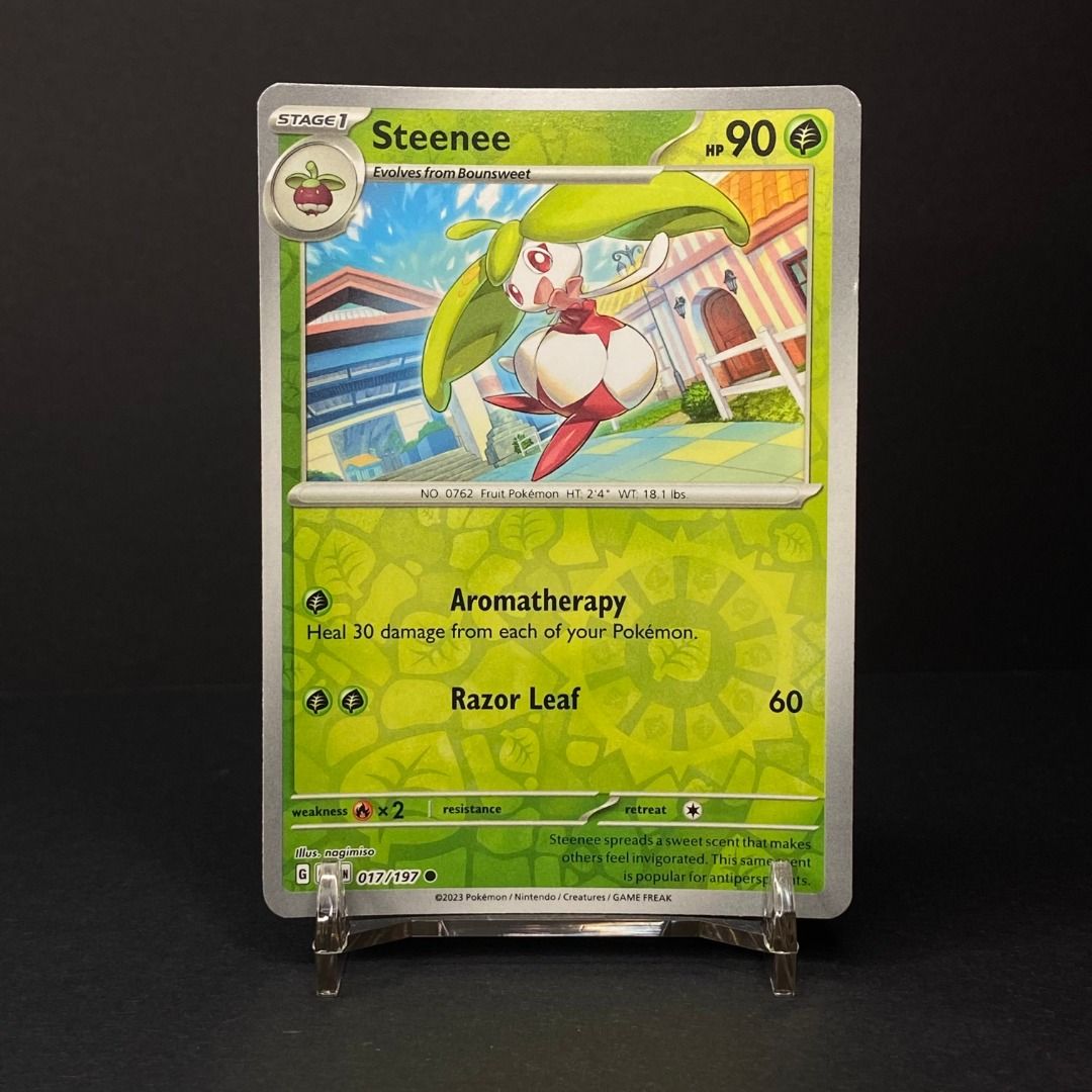 Steenee 017/197 Common (Category: Raw Singles) located in Pasig City. Submitted by precycled_ (Listing ID 1466039662, Image 1). Description: Condition : NM-LP . . . ‼️BUY AT YOUR OWN RISK ❗Payment First Basis 📌Be 100% SURE before submitting the form 📌1 DAY Reservation ONLY! ❌No Pick-up / No Meet up ❌No RETURN / EXCHANGE ❌No RUSH ❌No CANCELLATIONS ❌Don't BUY our products if you are flaw conscious ⚠️Seller is NOT liable for any damage or loss dur